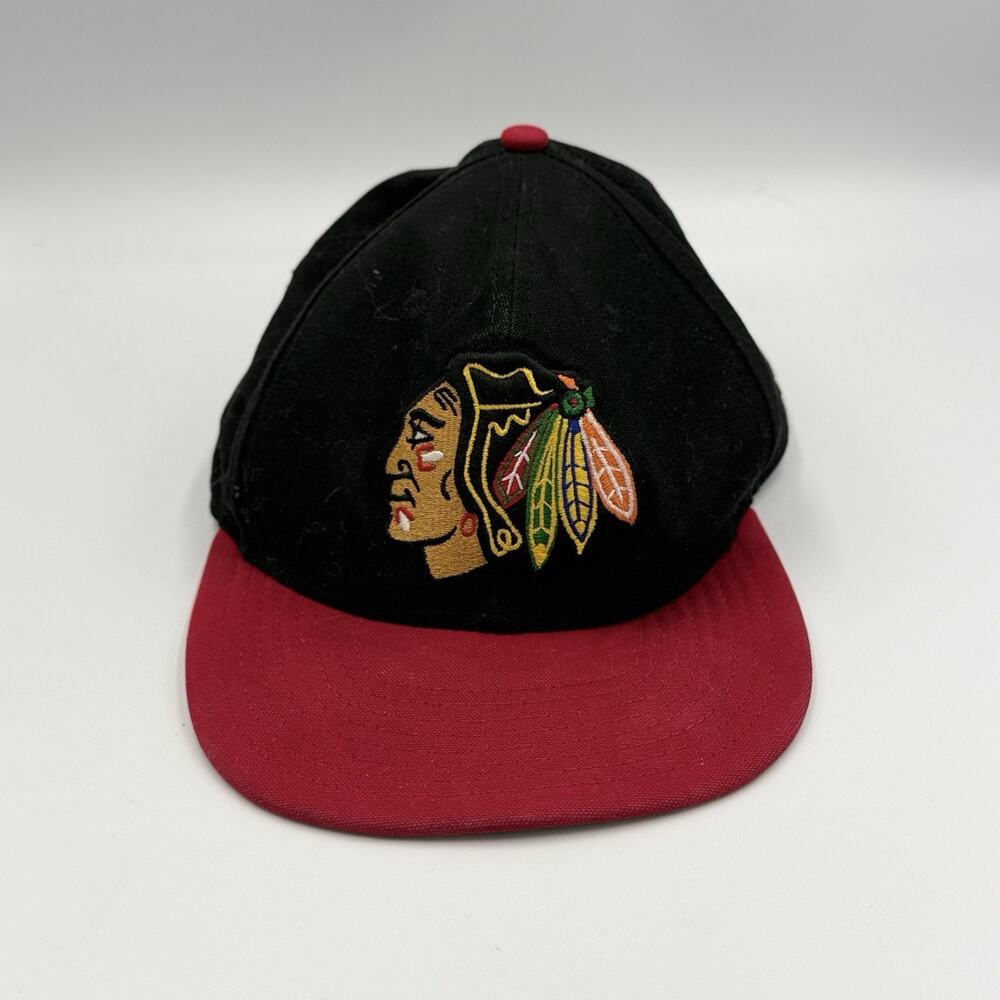 Chicago Blackhawks New Era 9FIFTY Original Fit Snapback Hat Black Red NHL